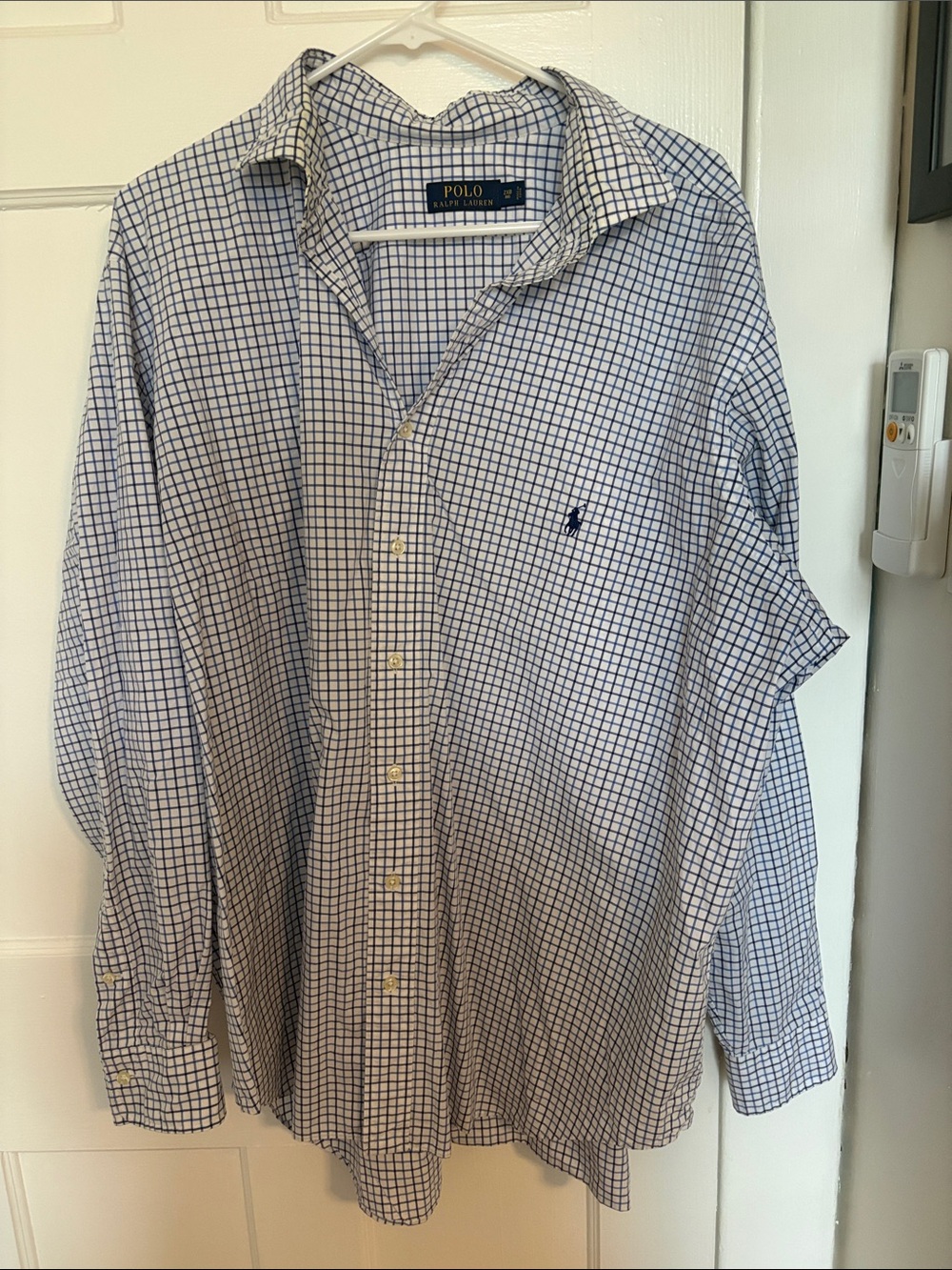 Polo by Ralph Lauren White and Blue Grid Button-Down Shirt